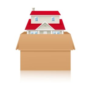 Marital property shown by a cartoon house in a brown box