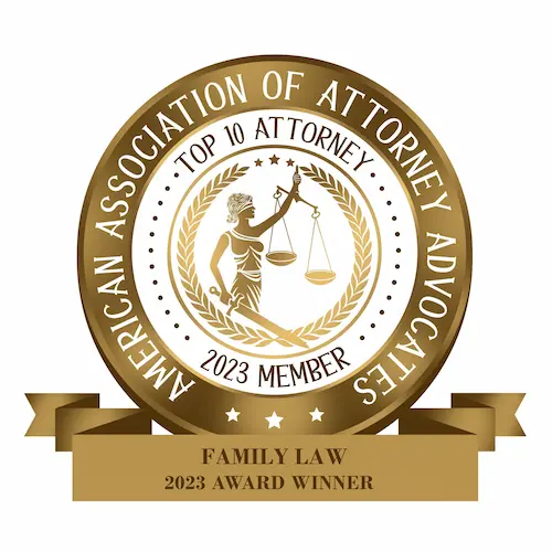 Doyle Divorce Law Firm in Raleigh awarded 2023 Top 10 Family Law Attorney from American Association of Attorney Advocates